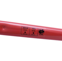 Close-up hamersteel met VPA GS Geprüfte Sicherheit keurmerk