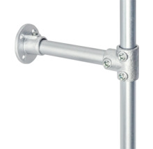 Metalen buisverbinder met flens voor wandmontage