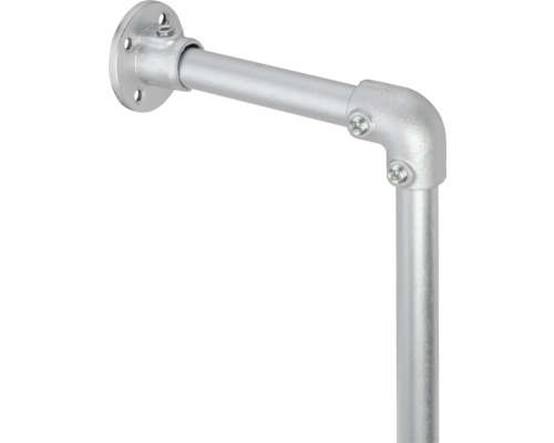 Metalen buisverbinder met flens, hoek en schroeven