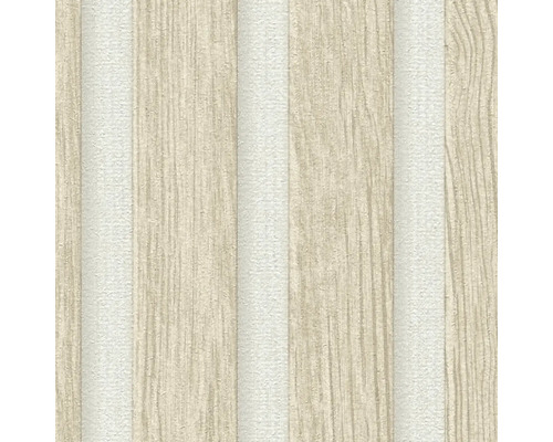 Behang met houtlook en verticale strepen