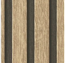 Behang met hout en streepmotief