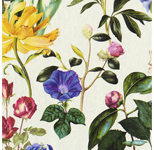 Bloemenbehang met rozen, tulpen en bladerenmotief