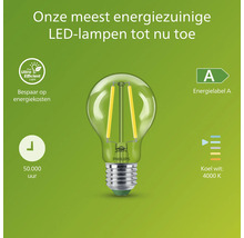 Philips ledlamp met energie-efficiëntieklasse A en een levensduur van 50000 uur