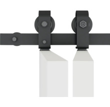 Schuifdeur beslag met rollen en geleiderail