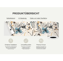 Zelfklevende rand met bloemmotief, UV-bestendig en glad, mat oppervlak