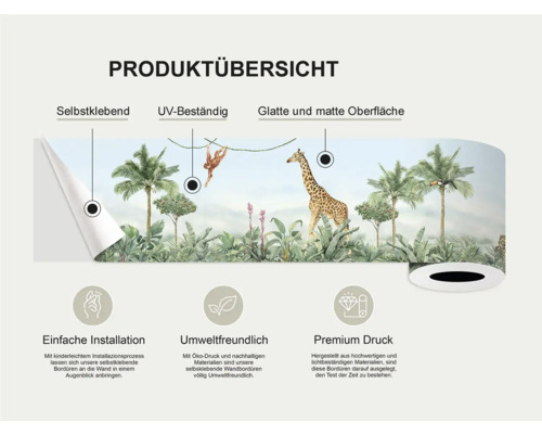 Productoverzicht: Zelfklevend, UV-bestendig, glad en mat oppervlak, eenvoudige installatie, milieuvriendelijk, Premium print
