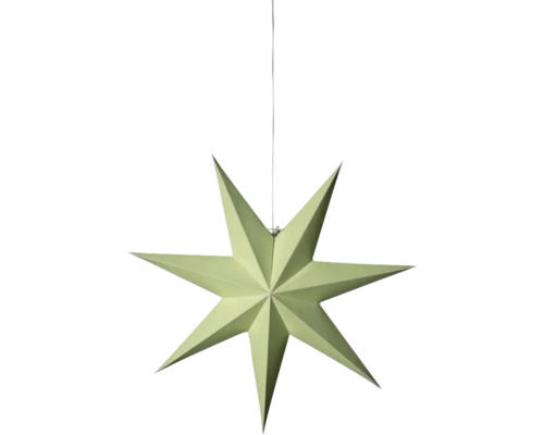 KONSTSMIDE Kerstster kunststof fluoriserend groen 60 x 60 cm Papieren ster om op te hangen