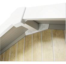 Detailopname van een plafondbekleding met houten panelen