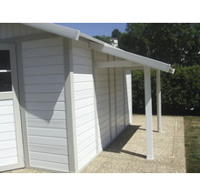 Wit tuinhuis met luifel