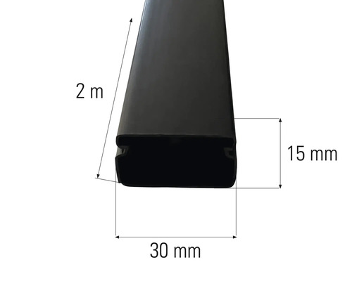 Twee meter lange hekplank met afmetingen van 30 bij 15 millimeter.