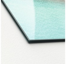 Detailweergave van een acrylglasplaat met abstracte afbeelding