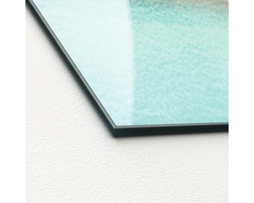 Detailweergave van een acrylglasplaat met abstracte afbeelding