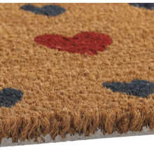 Kokosvezel deurmat met hartmotieven