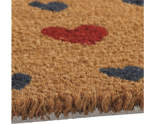 Kokosvezel deurmat met hartmotieven