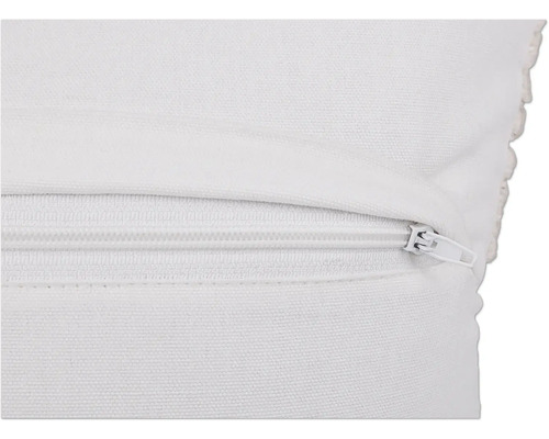 Detailopname van een kussenhoes met ritssluiting