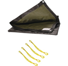 Dekzeil met ogen en bevestigingskoorden