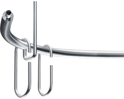 Metalen stang met haken voor opslag