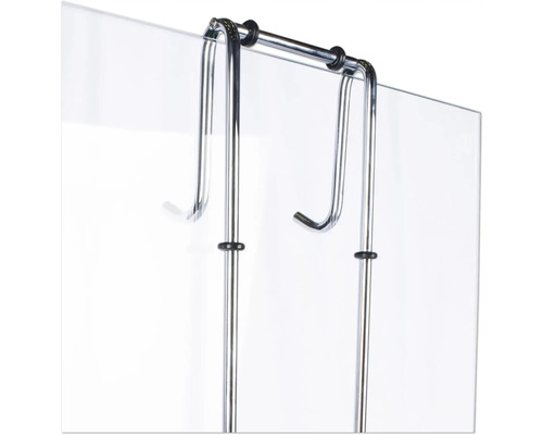 Douchecabinehangers van metaal voor bevestiging aan een douchewand