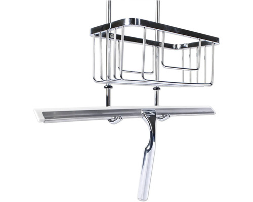 Douche rek met wisser van metaal