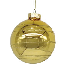 Gouden kerstbal met decoratie