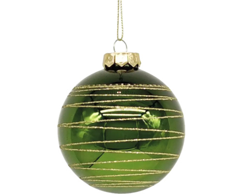 Kerstbal met horizontale strepen