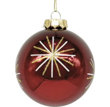 Kerstbal met sterpatroon