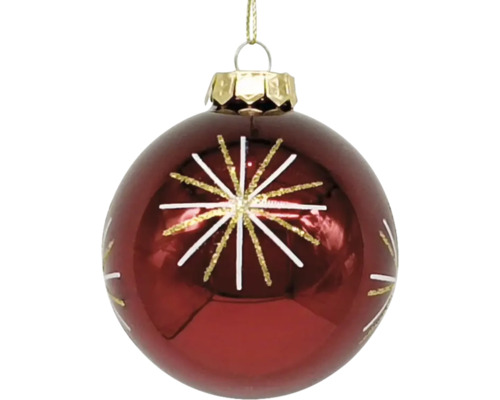 Kerstbal met sterpatroon