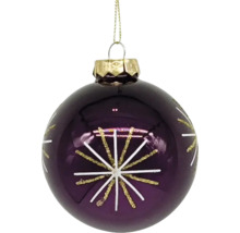 Kerstbal met sterpatroon