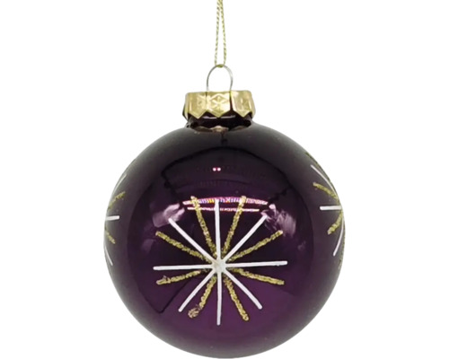 Kerstbal met sterpatroon