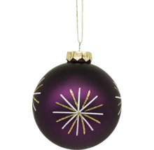 Kerstbal met sterpatroon om op te hangen