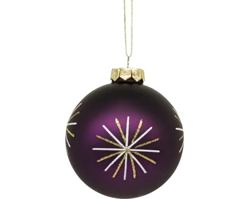 Kerstbal met sterpatroon om op te hangen