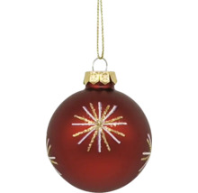 Kerstbal met sterpatroon om op te hangen