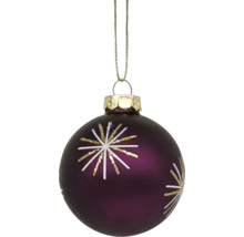 Kerstbal met sterpatroon om op te hangen