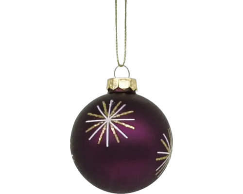 Kerstbal met sterpatroon om op te hangen