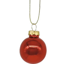 Rode kerstbal met hanger