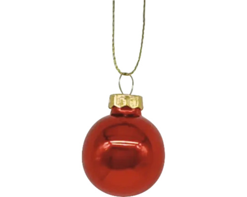 Rode kerstbal met hanger