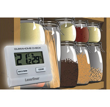 Laserliner Clima Home Check thermometer voor voorraadpotten op een plank