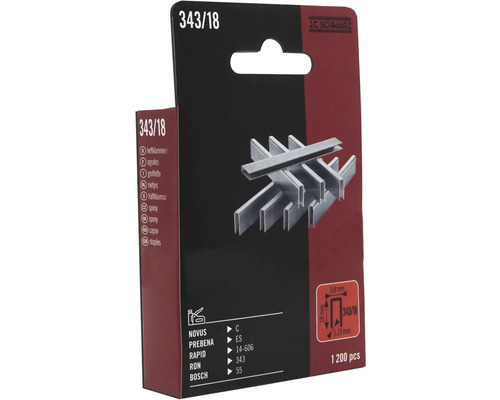 J C. Schwarz nietjes 343/18, 1200 stuks
