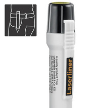 Laserliner diepgatmarker met clip voor bevestiging aan de riem