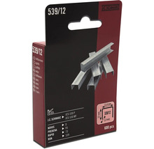 J.C. Schwarz nietjes type 539/12, 600 stuks, details over afmetingen en compatibiliteit op de verpakking