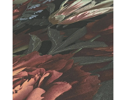 Detailopname van een behang met bloemmotief