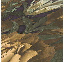 Close-up van een behang met bloemmotief.
