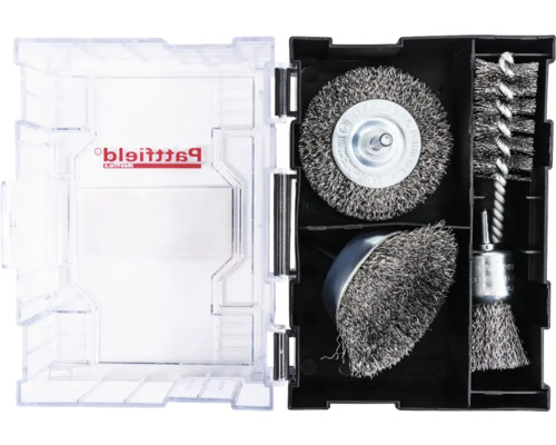 Draadborstelset in transparante doos