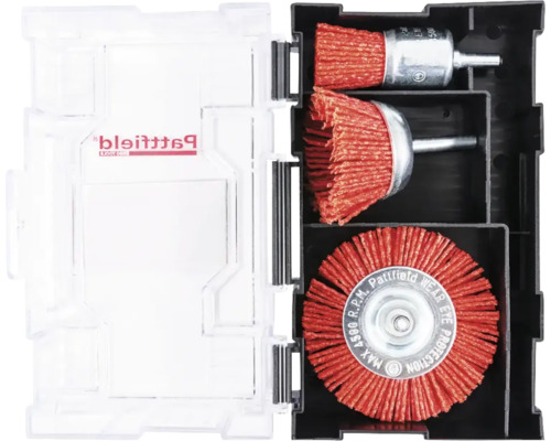 Draadborstelset voor boormachines in koffer
