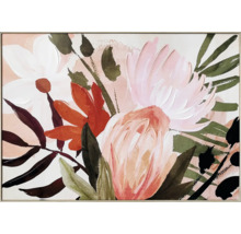 Schilderij met bloemenmotief op canvas