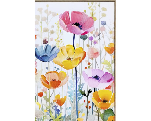 Schilderij met bloemmotief in lijst