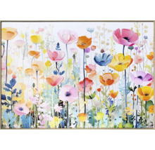 Schilderij met bloemmotief in lijst