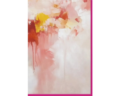 Abstract schilderij met kleurvlekken en lijst