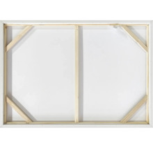 Achterkant van een canvas met houten frame