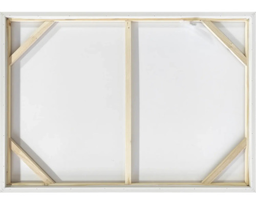 Achterkant van een canvas met houten frame